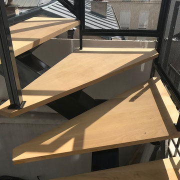 Deligny Paris 17e - Création d'un escalier extérieur.