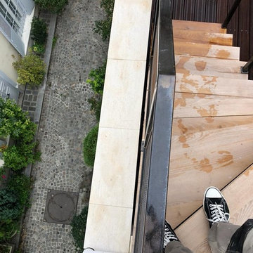 Deligny Paris 17e - Création d'un escalier extérieur.