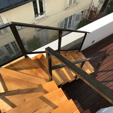 Deligny Paris 17e - Création d'un escalier extérieur.