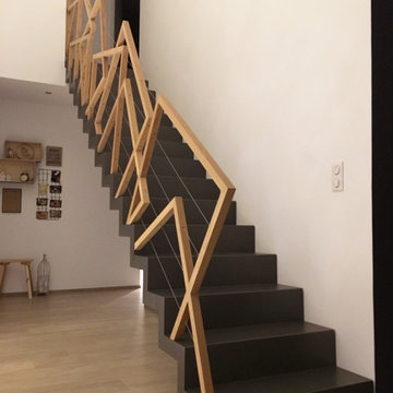 Design d'escalier en bois