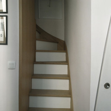 détail de l'escalier menant à la chambre des combles