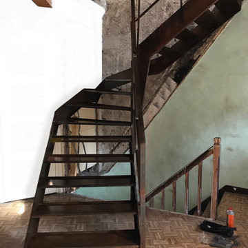 Escalier dans appartement en rénovation