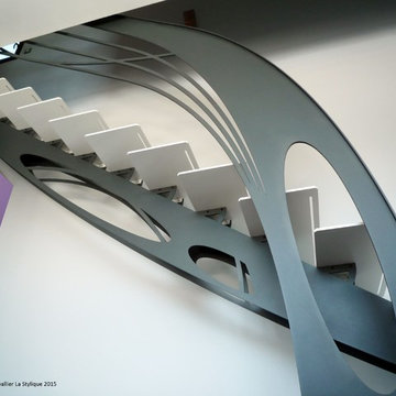 escalier design quart tournant Art Nouveau