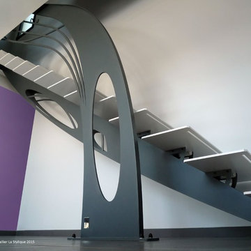 escalier design quart tournant Art Nouveau