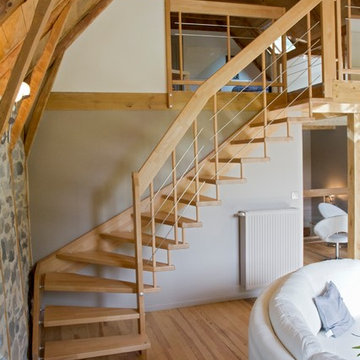 Escalier en bois style d'intérieur scandinave