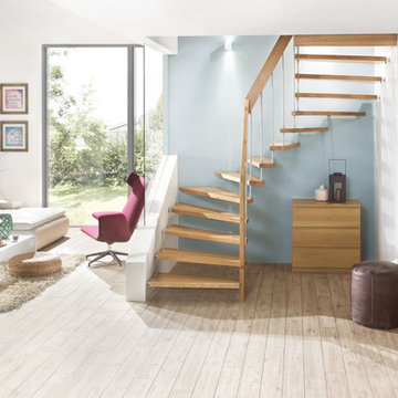 Escalier en bois style d'intérieur scandinave