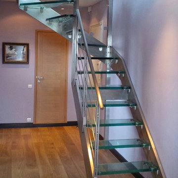 Escalier inox et verre Elite / Glass and stainless steel stairs Elite