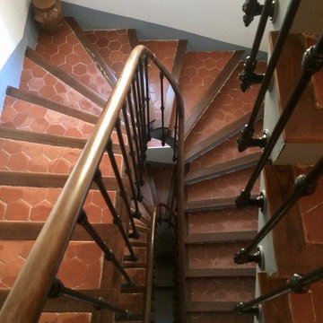 Escalier maison de village