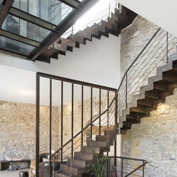 Escalier métallique style industriel