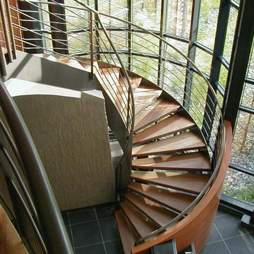 Escaliers balancés métal bois