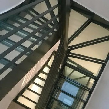 Escaliers double quart tournant contemporain