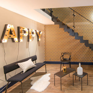 Idées déco pour un escalier contemporain en L.