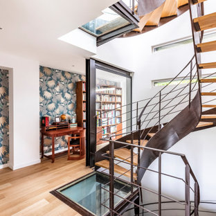 Réalisation d'un escalier urbain.