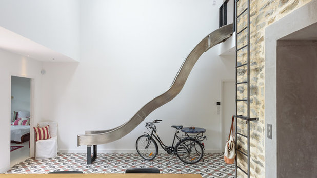 Modern Treppen MICKAEL Tanguy Architecte, maison individuelle, Rennes - Couloir contemporain