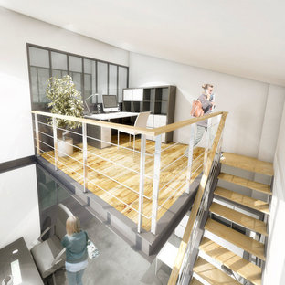 Idée de décoration pour un escalier urbain.