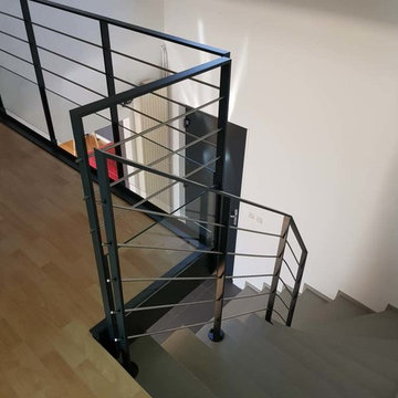 Rénovation d'un escalier en béton brut