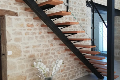 Idées déco pour un escalier industriel.