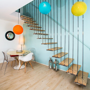 Rénovation/Restructuration d'un duplex de 100m2 : escalier éclectique