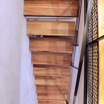 Un escalier acier et bois pour un esprit industriel