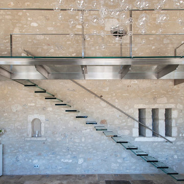 Villa d'exception dans les Alpines - escalier éclectique