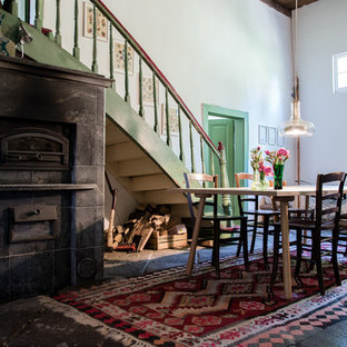 Inspiration for a shabby-chic style dining room remodel