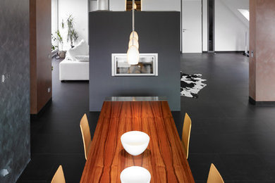 Design ideas for a contemporary dining room in Leipzig.