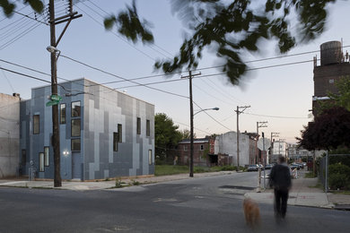 Example of a minimalist exterior home design in Philadelphia