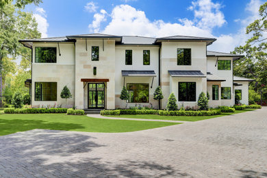 This is an example of a contemporary house exterior in Houston.