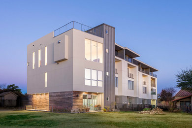 Example of a minimalist exterior home design in Dallas