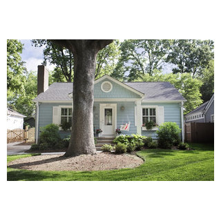 1940's Blue Bungalow - Craftsman - Exterior - Charlotte - by Bay Street  Bungalows