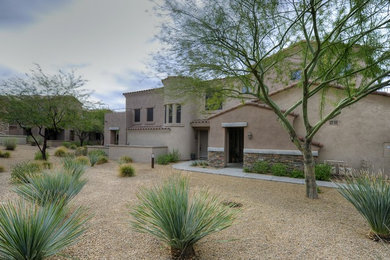 Mediterranean house exterior in Phoenix.