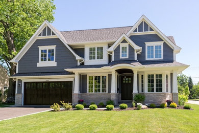 Traditional house exterior in Chicago.