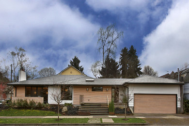 Example of a trendy exterior home design in Portland