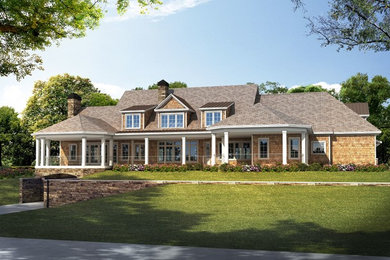 Inspiration for a transitional exterior home remodel in Raleigh