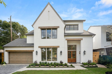 Huge transitional exterior home photo in Houston