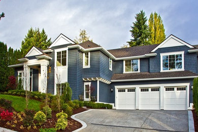 Inspiration for a transitional exterior home remodel in Seattle