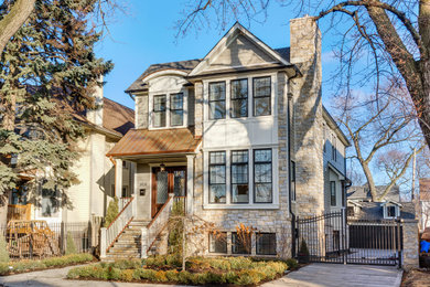 Traditional exterior home idea in Chicago