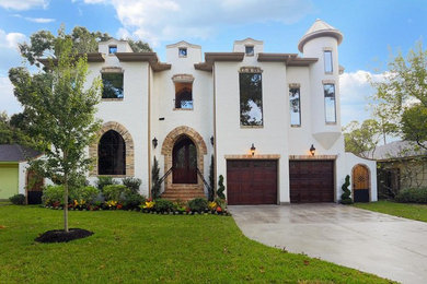 This is an example of a mediterranean house exterior in Houston.