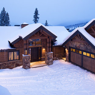 Inspiration for a rustic exterior home remodel in Denver
