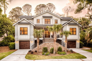 Rustic exterior home idea in Charleston