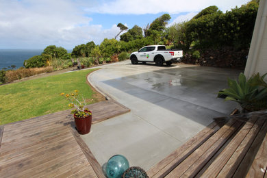 A concrete driveway with a view in Dolphin Bay, Tutukaka