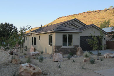 Inspiration for a southwestern exterior home remodel in Salt Lake City