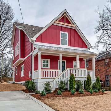 A Red, Schoolhouse Cottage in Woodbine Neighborhood of Nashville, TN