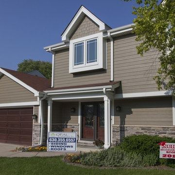 A Sharp new exterior with Andersen Windows & Hardie Siding in Naperville