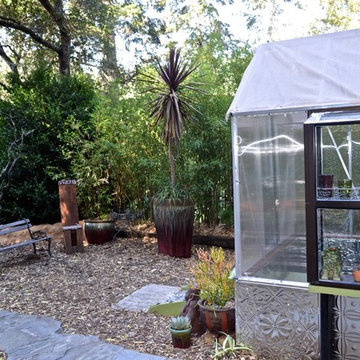 A Stylish Country Backyard Greenhouse With Add On Garden Window