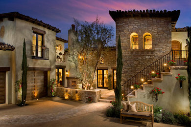 This is an example of a mediterranean house exterior in Orange County.