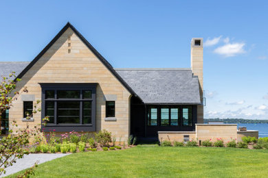 Example of a beach style exterior home design in Minneapolis