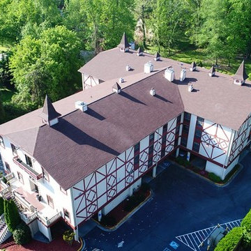 Aerial View of Roofing Projects