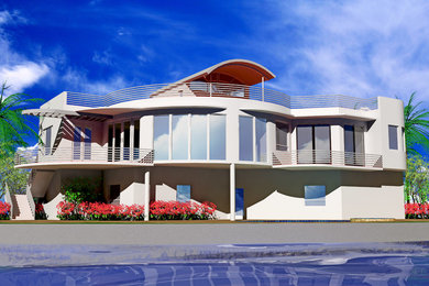 タンパにあるコンテンポラリースタイルのおしゃれな家の外観の写真