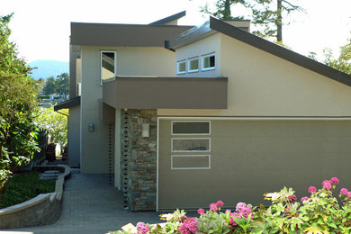 Inspiration for a contemporary exterior home remodel in Vancouver
